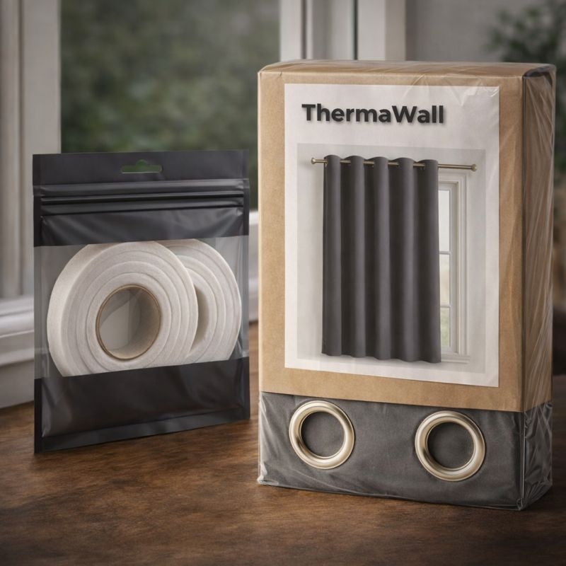 COMBO THERMAWALL: KIT TIRAS AISLANTES TERMICOS PARA VENTANAS + CORTINAS TERMICAS