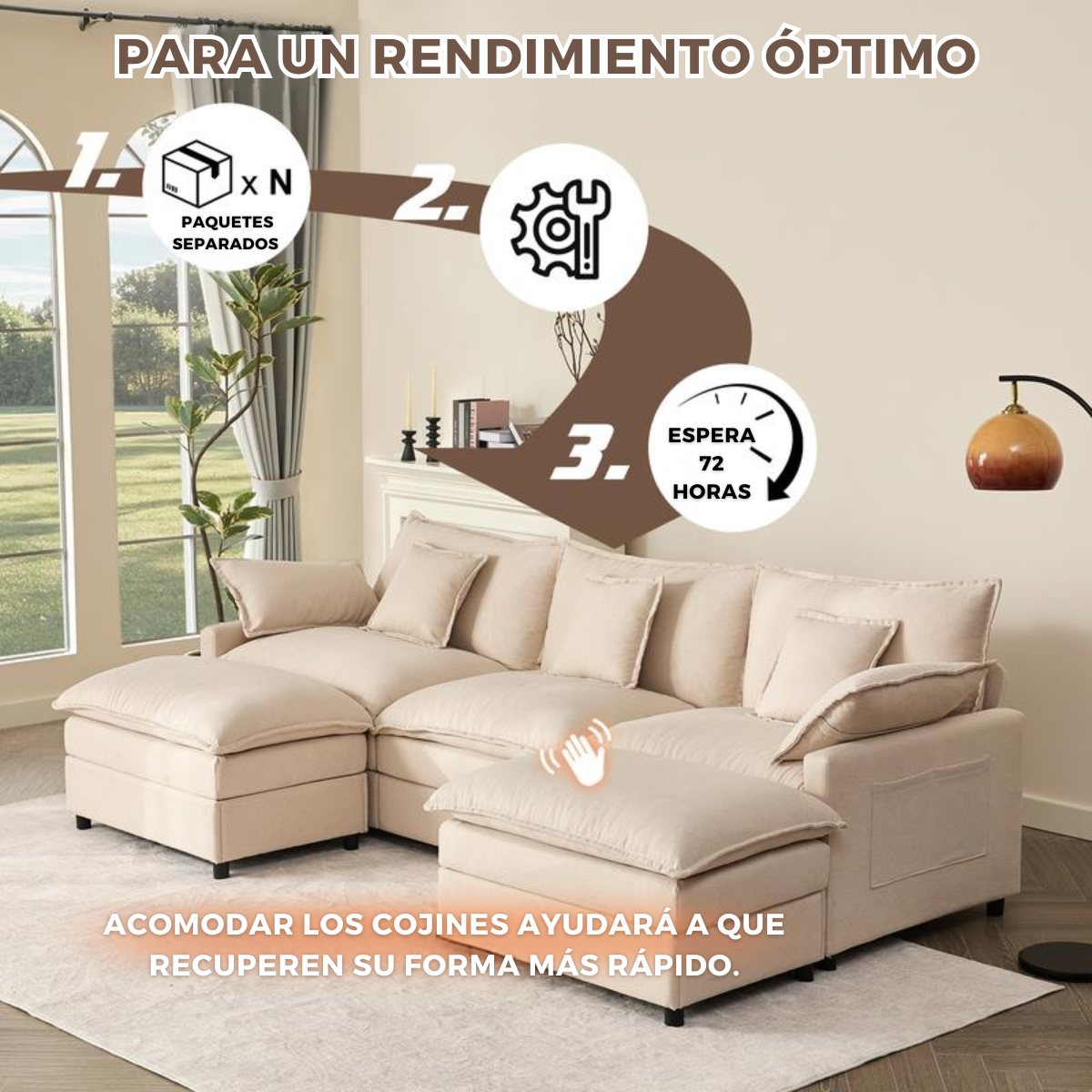 Sofá FirmSeat™ - Comodidad profunda que no pierde forma