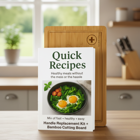 Pack Tabla para cortar antibacterial de bambú ZenCook™ + Ebook “Recetas Rápidas”