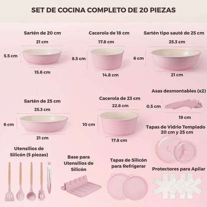 Set Ollas ZenCook™  Cerámico 20 pzs
