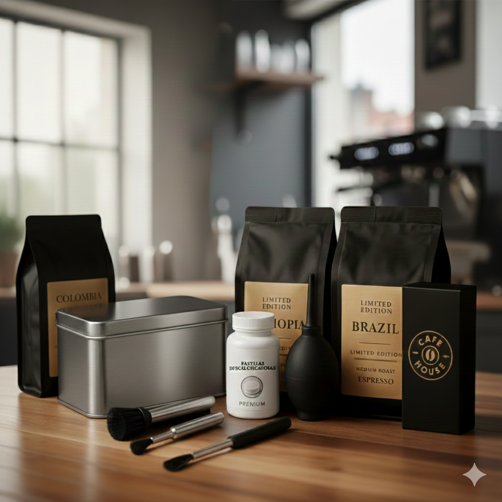 Combo CafféOne: Set de Limpieza Profesional + Cepillos / Pack Cafés x3
