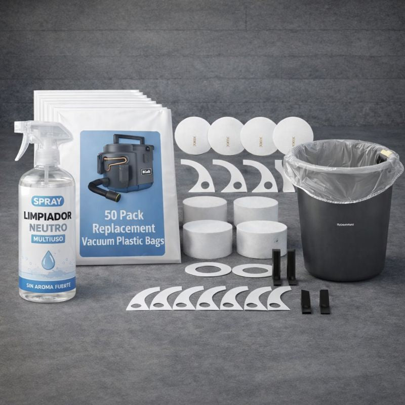 Combo VortisClean: Spray Limpiador Neutro Multiuso + Pack de Bolsas Desechables / Respuestos y Sellos